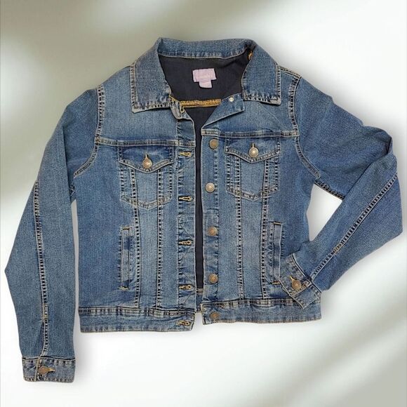 Laura Scott Stretch Denim Jean Jacket - Picture 2 of 10
